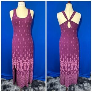 👗 |•ATHLETA•| Wine Maxi Twist Back Dress Size Medium